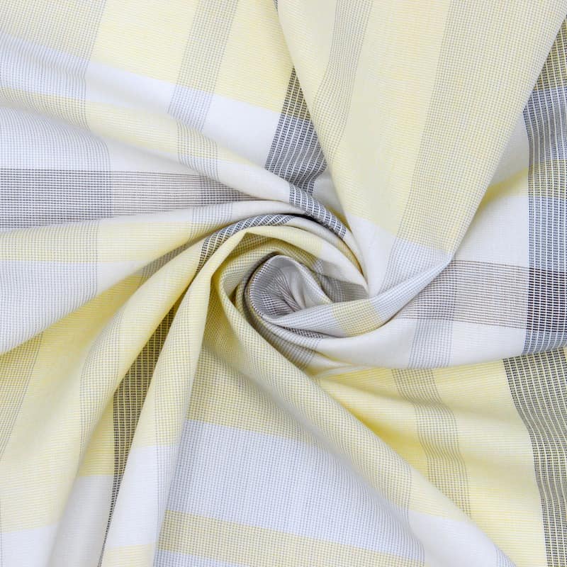 Checkered apparel fabric - beige