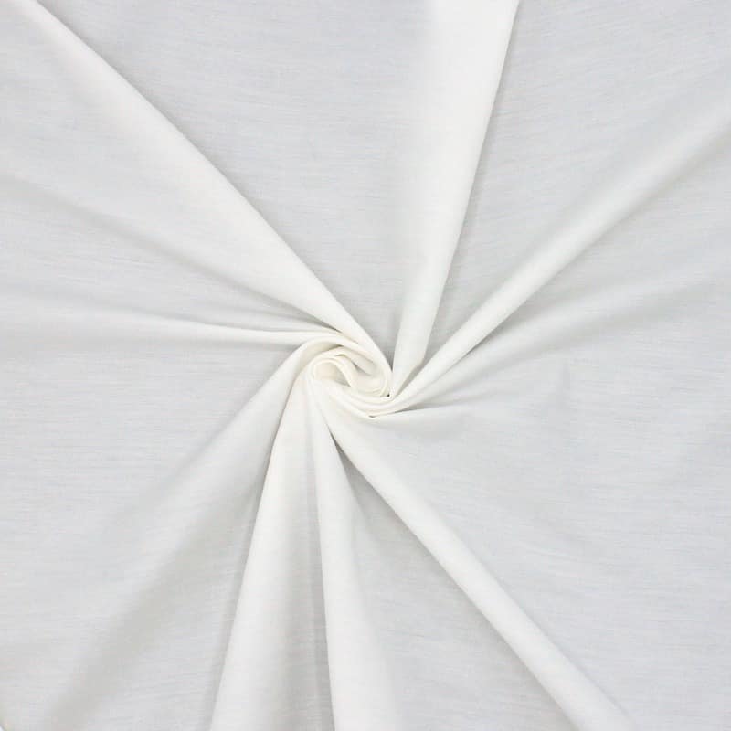Tissu en coton sergé ivoire