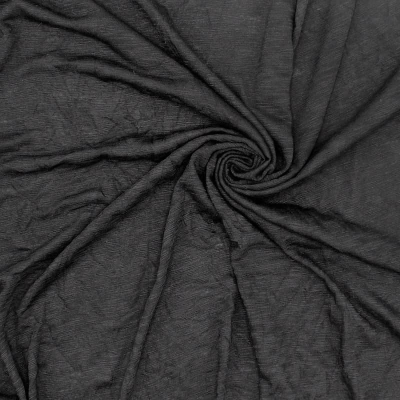 Tissu jersey flammé viscose noir