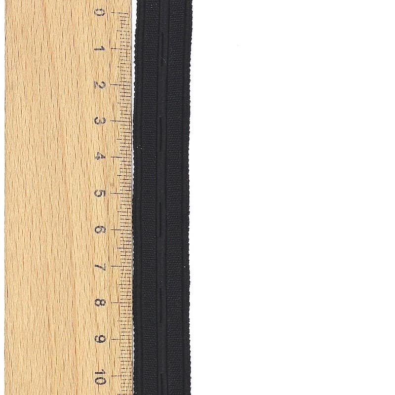 Elastic with buttonhole - black