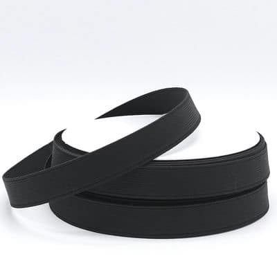 Ribbed elastic - black 