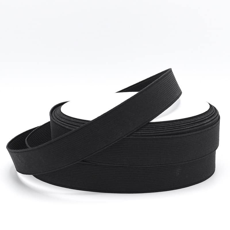 Ribbed elastic - black 