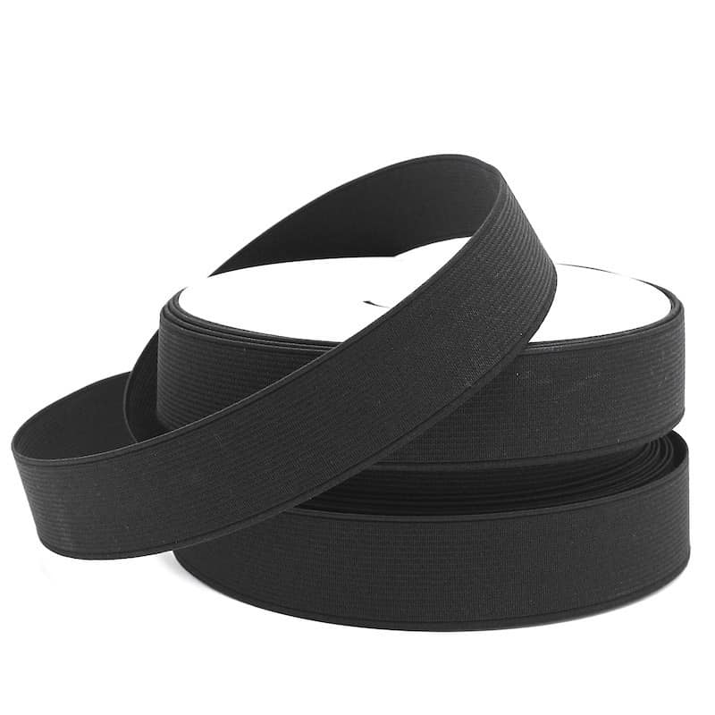 Ribbed elastic - black 