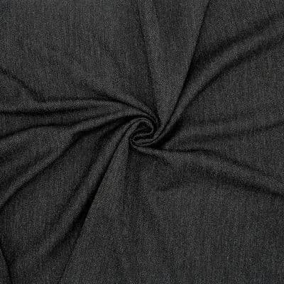 Twill extensible aspect laine noir