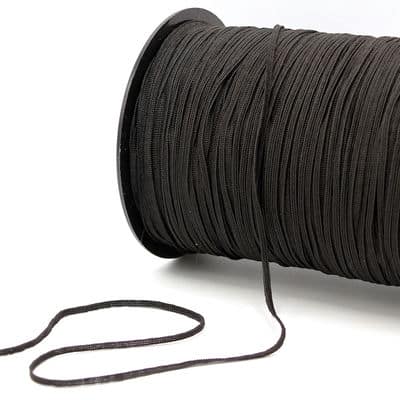 Flat elastic of 3mm - black