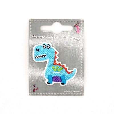 Dinosaure bleu thermocollant