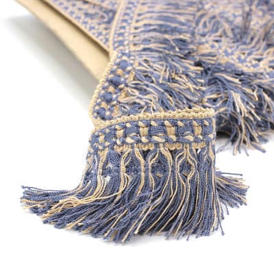 Viscose fringes - indigo and vanilla 