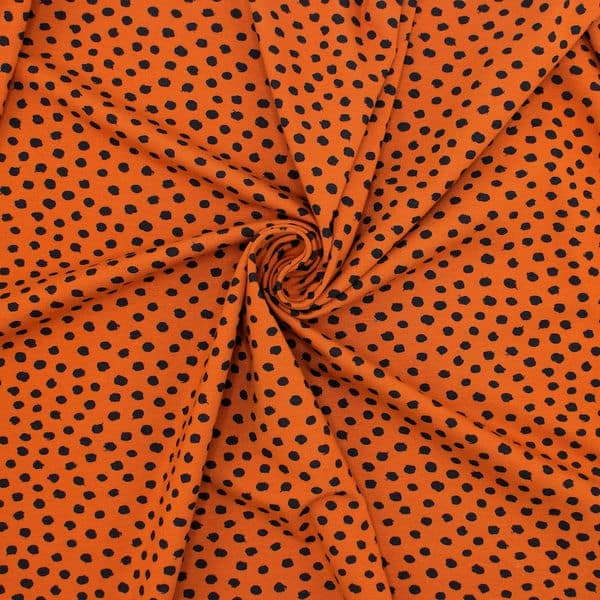 Polka Dot Fabric - Yellow / Orange 7mm