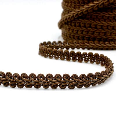 Wheat ears braid trim - brown