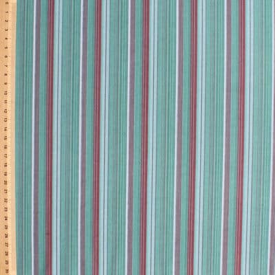 Tissu en coton à lignes bleues et mauves