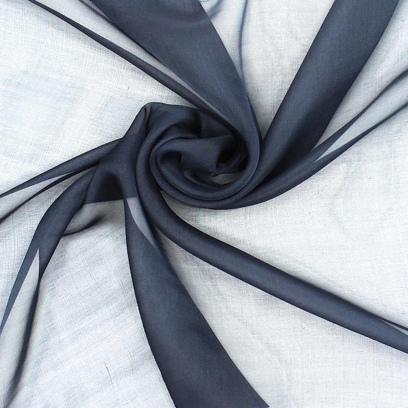 Silk muslin - midnight blue