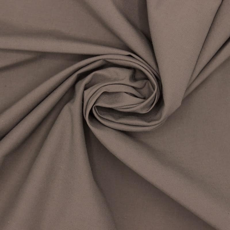 Fabric in cotton and polyester - taupe