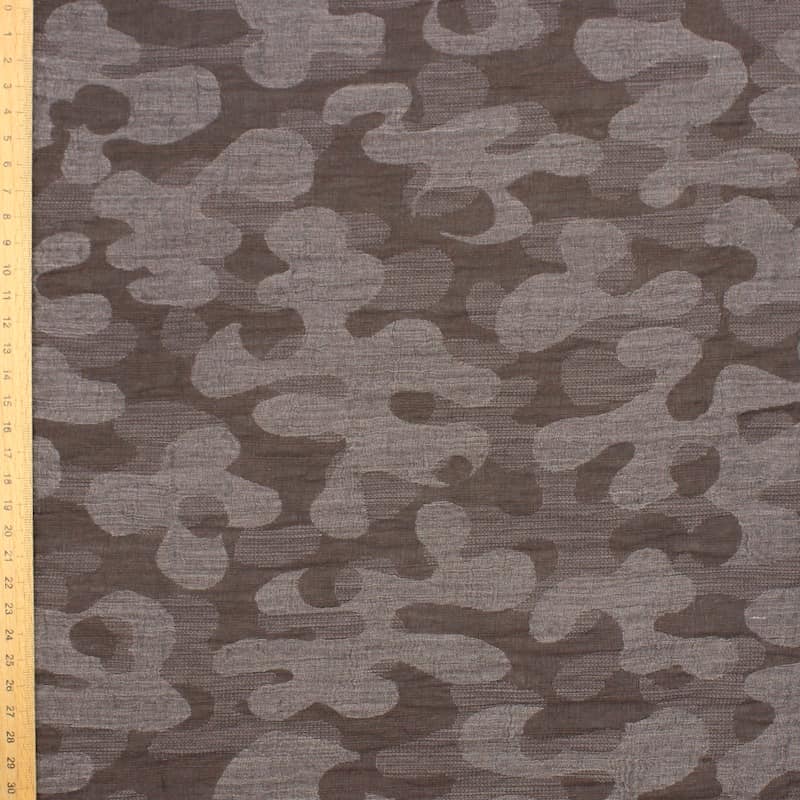 Jacquard camouflagestof - bruin