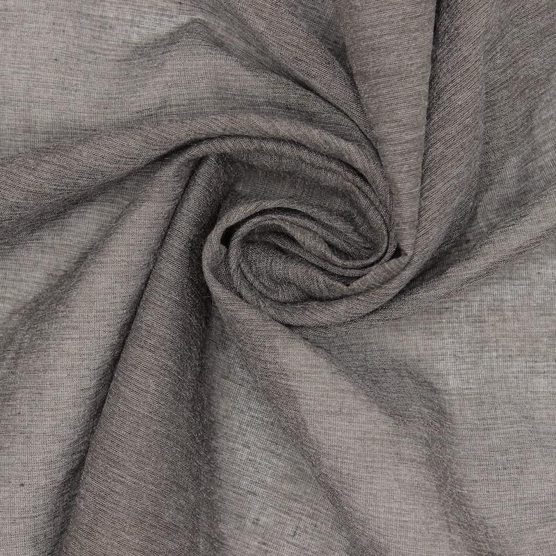 Voile de coton à mémoire de forme - gris