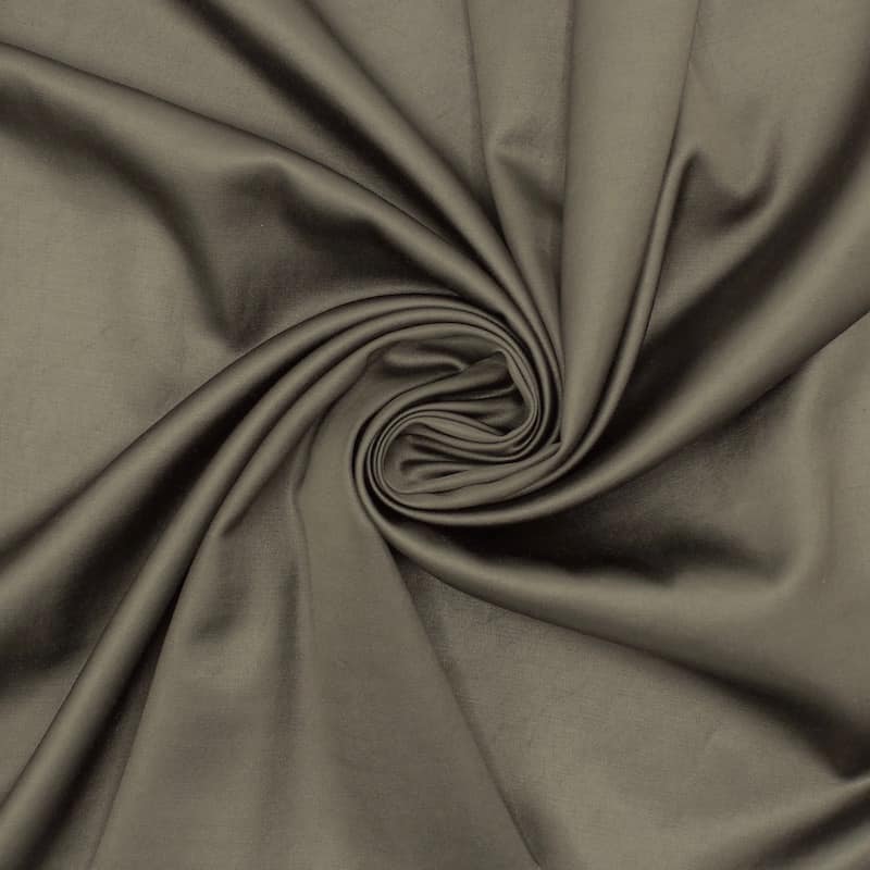 Fabric in acetate and viscose - dark khaki