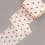 100% perlon ribbon with dots - white / red