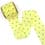 100% perlon ribbon with dots - yellow / green