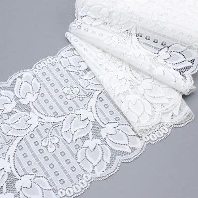 Extensible lace - white