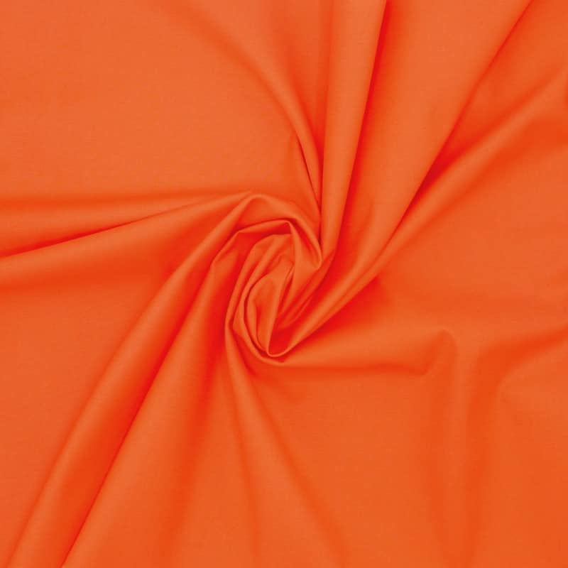 Tissu satin de coton  orange