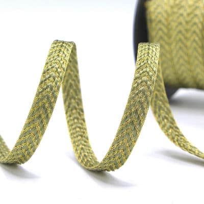 Braided fantasy ribbon - khaki