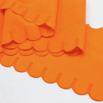 Embroidered ribbon - carrot orange 