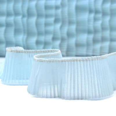 Pleated ribbon - sky blue