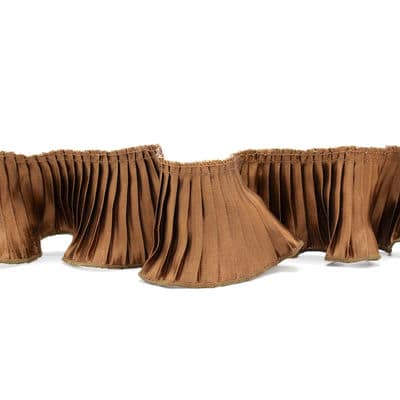 Pleated ribbon - brown