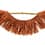 Braid trim with fringes - rust