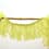 Tulle braid trim with fringes - anise green