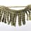 Braid trim with twisted fringes - khaki