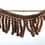 Braid trim with twisted fringes - brown