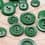 Round resin button - green