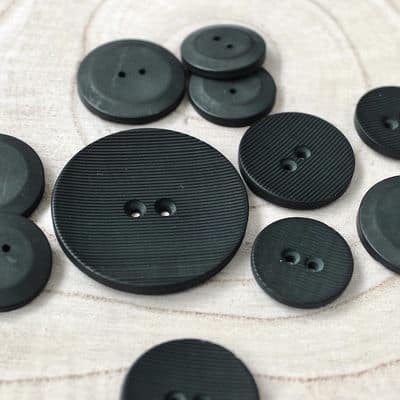 Resin button - black