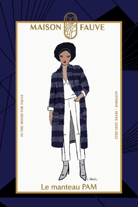 Pattern women coat Pam 