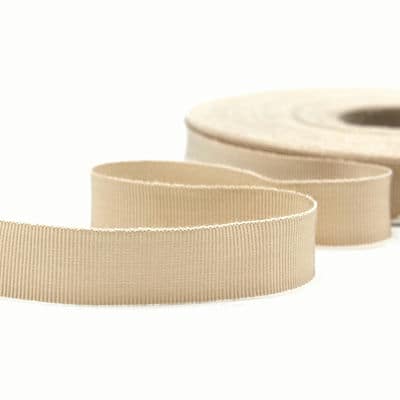 Effen ripsband - beige