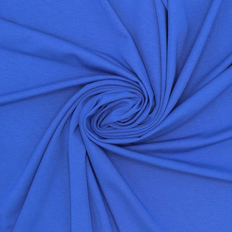 Plain jersey fabric - blue