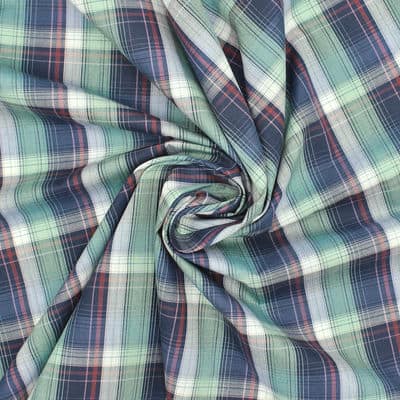 Checkered cotton fabric - multicolored 