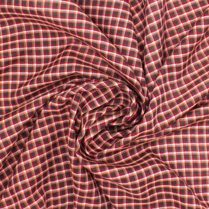 Checkered cotton fabric - kleurrijk