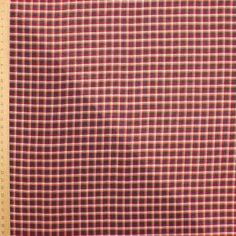 Checkered cotton fabric - kleurrijk