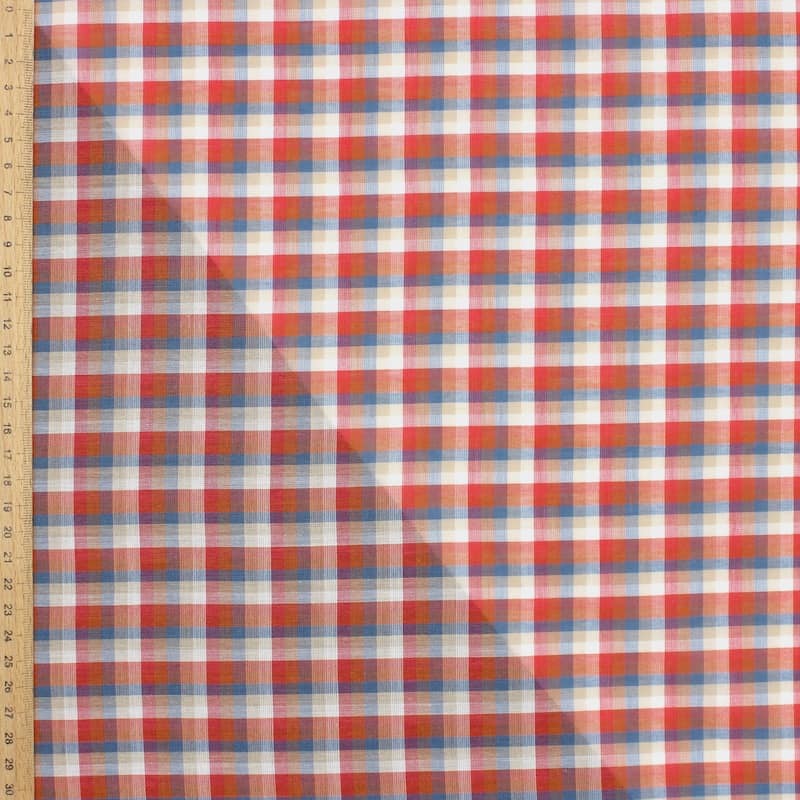 Checkered cotton fabric - kleurrijk