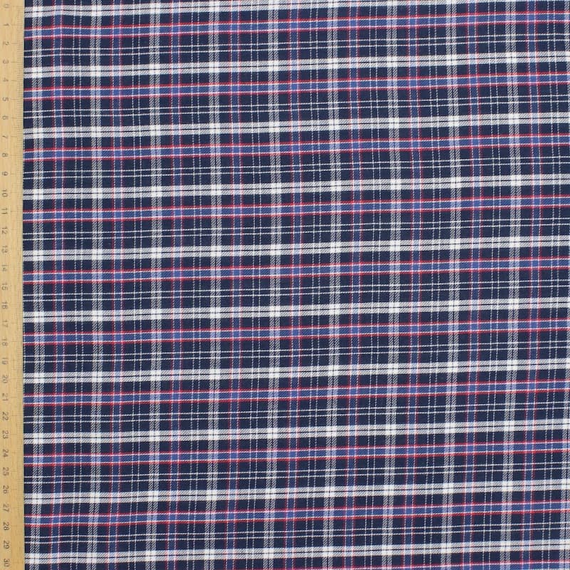 Navy & White Checkered Cotton Fabric Squares by Loops & Threads™