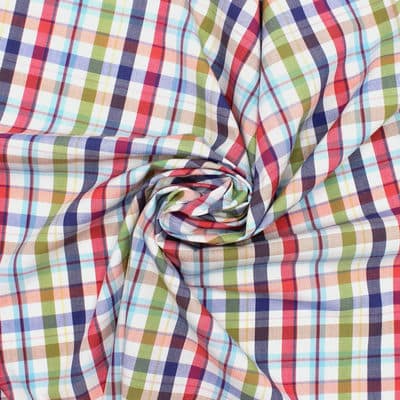 Checkered cotton fabric - multicolor