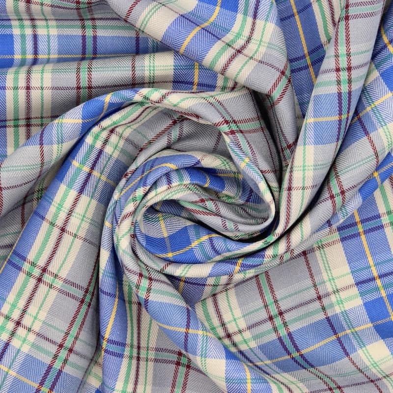 Checkered cotton fabric - multicolor