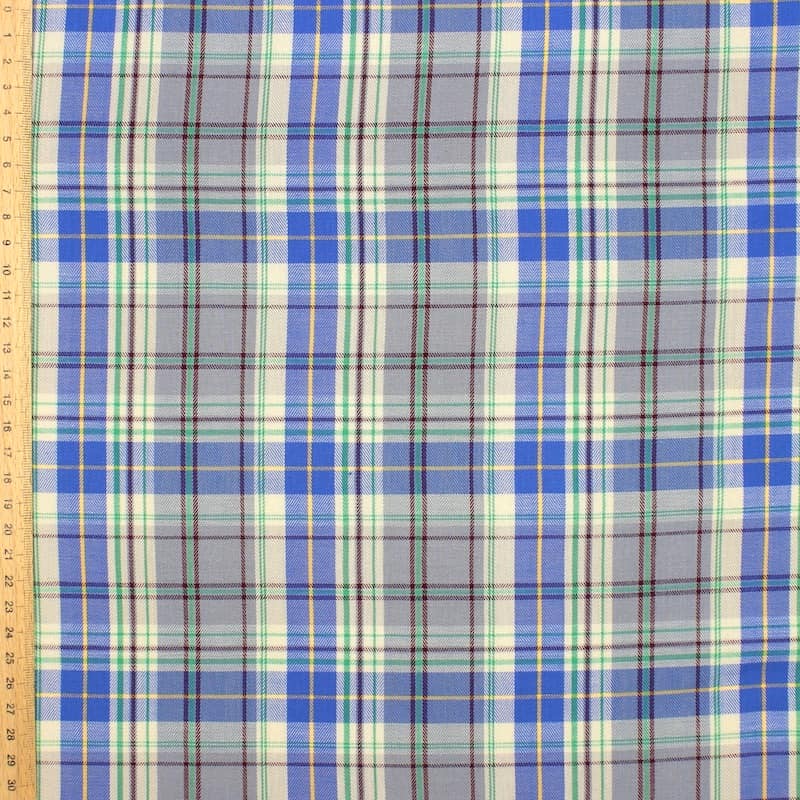 Checkered cotton fabric - multicolor