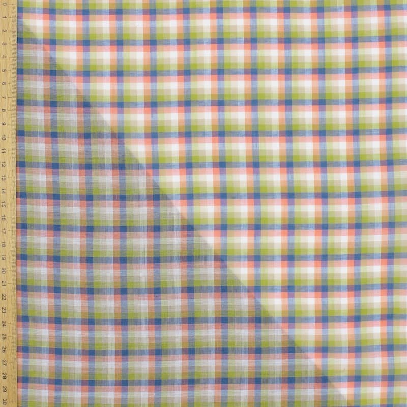 Checkered cotton fabric - multicolor