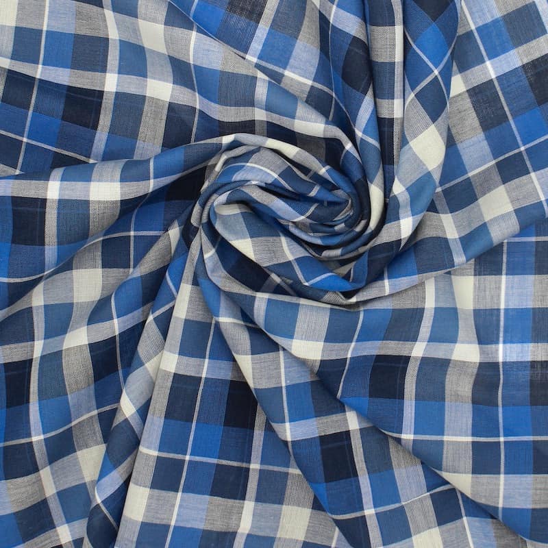 Checkered cotton - blue