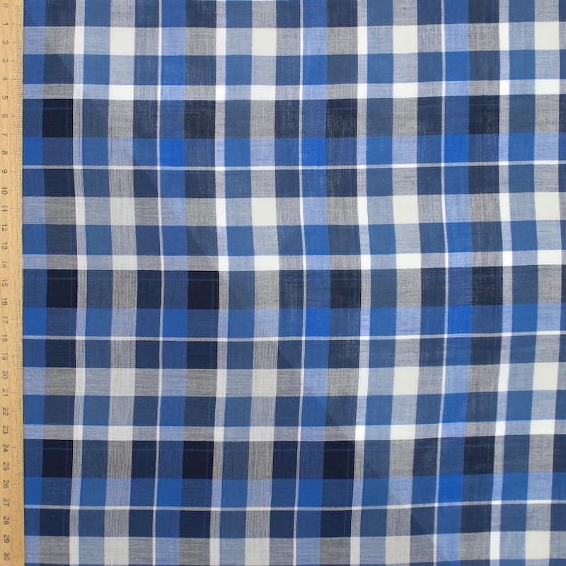 Checkered cotton - blue