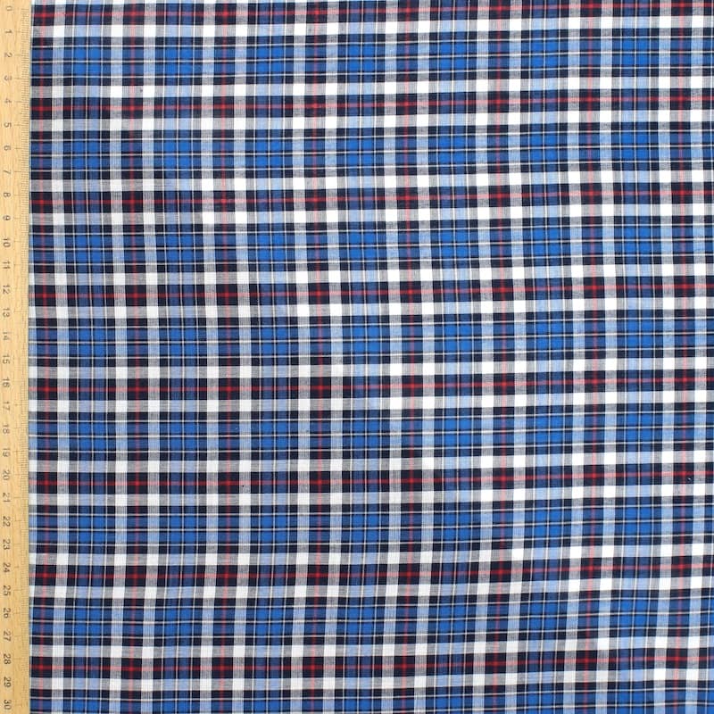 Checkered cotton - blue