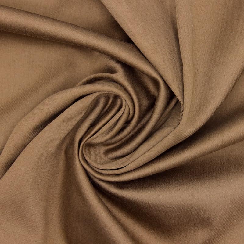 Extensible cotton satin - brown 