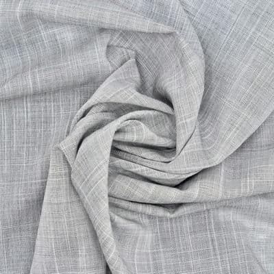 Voile coton flammé - gris